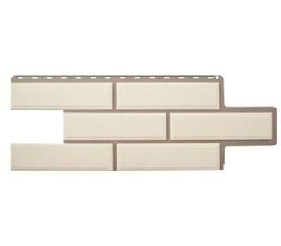 Фасадные панели (цокольный сайдинг) Венецианский камень Белый от производителя  Альта-профиль по цене 485 р
