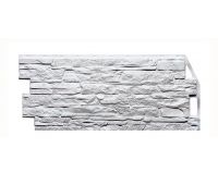 Фасадные панели (цокольный сайдинг) коллекция Скала - Мелованный белый