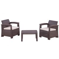 Кресла RATTAN Comfort 3 Венге. Подушки бежевые. Кресла RATTAN Comfort 3 Венге. Подушки бежевые.